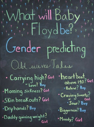 Wives Tales | Baby Ideas…For Later On… / Gender Reveal Old Wives ...
