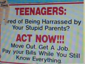 This is sound advice for teenagers