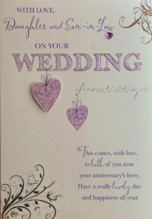 Daughter & Son-in-Law Anniversary Card
