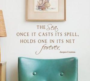 Vinyl Wall Decal Quote The Sea Jacques by landbgraphics on Etsy, $15 ...