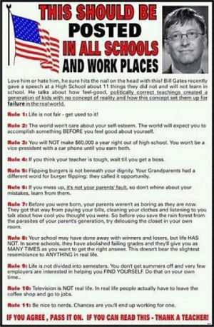 Bill Gates speech rules of life