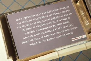 From CZ - Free Mr. Rogers quote card printable for 12/14/12.