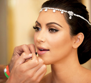 Kim looked absolutely stunning on her wedding day, and her makeup was ...