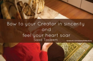 ... to your Creator in sincerity… - Islamic Quotes | IslamicArtDB.com