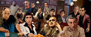 The Sopranos (TV 1999–2007), Scarface (1983) and Goodfellas (1990)