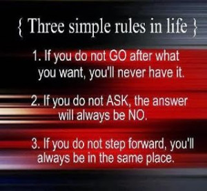 life inspiration quotes: Simple Rules In Life Inspirational Quote