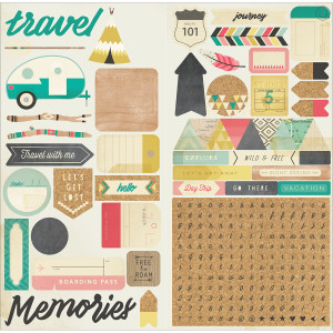 journey cardstock stickers 6 x12 2 sheets american crafts journey ...