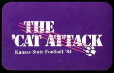 1984 KANSAS STATE WILDCATS OFFICIAL FOOTBALL POCKET SCHEDULE FREE ...