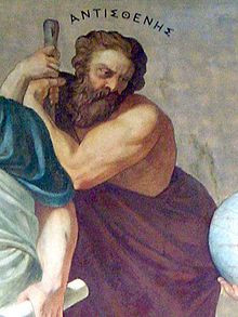 Antisthenes, part of a fresco in the National University of Athens .