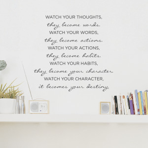 watch your thoughts wall quote decal is a lovely quote that will add ...