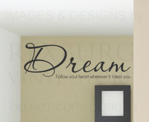 Wall-Decal-Quote-Sticker-Vinyl-Lettering-Graphic-Follow-Your-Heart ...