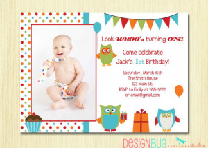 Boy Invitation - First Birthday - 1, 2, 3 Year Old - 1st Birthday Boy ...