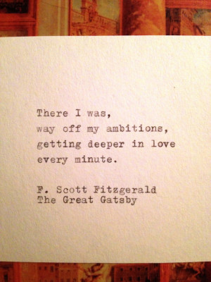 Great Gatsby Quote Typed on Typewriter via Etsy #gatsbywedding @Lauren ...