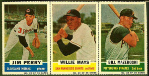 ... PANEL #22-24 WILLIE MAYS/Bill Mazeroski/Jim Perry Baseball cards value