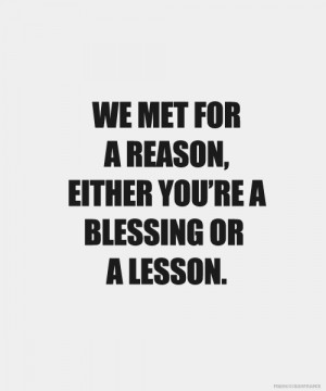 We Met For A Reason
