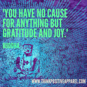 Buddha quote on Gratitude and Joy