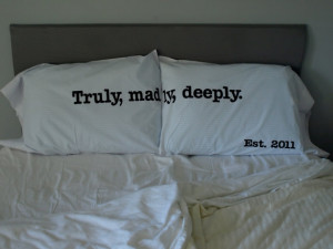 ... Pillow Case Marriage Pillow Love Quote Bedding Bedroom Bed by Zoie