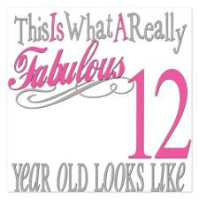 Fabulous 12yearold.png 5.25 x 5.25 Flat Cards for