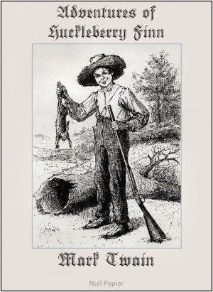 ... Jim; Adventures of Huckleberry Finn character: Jim and Huck on the