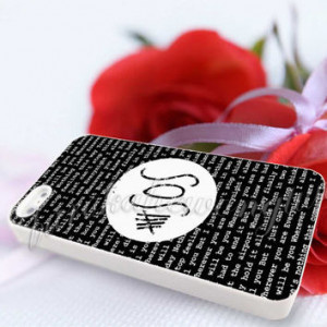 5SOS Quote Black Design Wherever You Are - For iPhone 4/4s, iPhone 5 ...