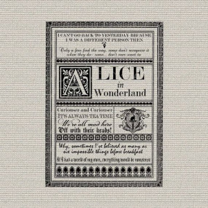 Quotes Typography Wall Decor by DigitalThings, $1.00Wonderland Quotes ...