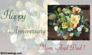 ... Anniversary » Family Wishes » Happy anniversary to you mom and dad