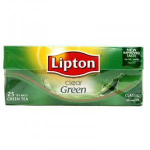 LIPTON GREEN TEA BAGS CLEAR 25 x 1.5g
