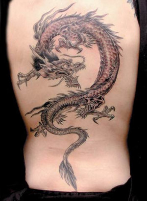 dragon tattoo has very strong imagery and can be depicted in full ...
