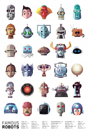 Famous Robots by Daniel Nyari
