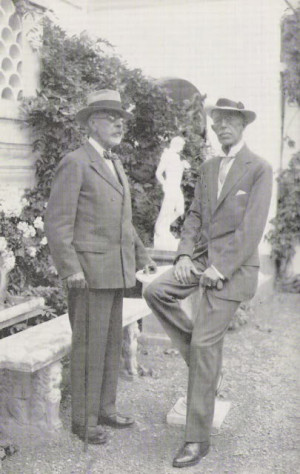 Gustav V with Doctor Axel Munthe.