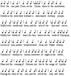 are musical observe that long syllables in the latin meter here are ...