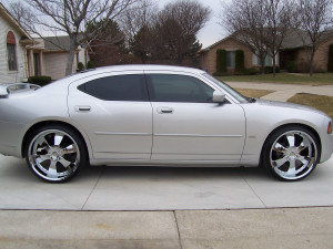 dodge charger on 24 rims