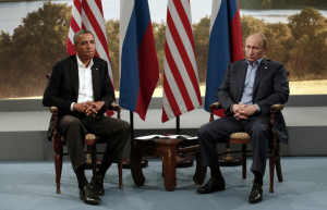 CAPTION THIS: Awkward photo of Obama and Putin