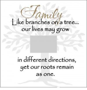 ... all grow in different directions, but our roots keep us all together