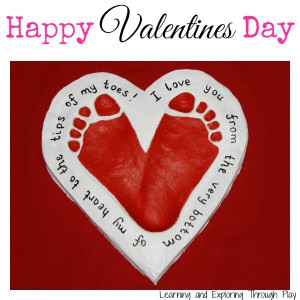 Valentine’s Day Craft – Salt Dough Heart Footprints