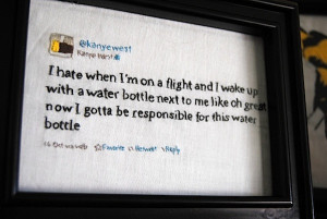 Hand-Stitched Tweets of Kanye West (5 Pictures)
