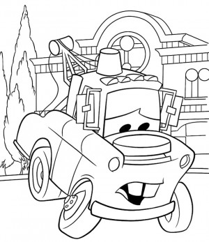 Juggling Printable Coloring Page Cars Tow Mater Colouring Wallpaper