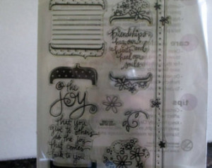 NIP Stampendous Perfectly Clear Sta mps Bracket Quotes ...