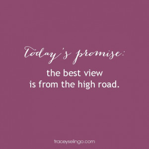 the best view is from the high road