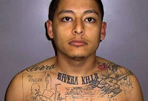 This is Anthony Garcia, a gang member with a tattoo of a murder he ...