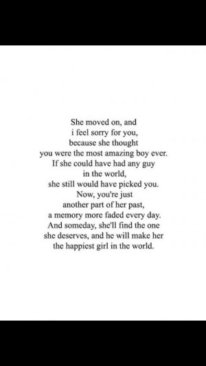 She moved on...