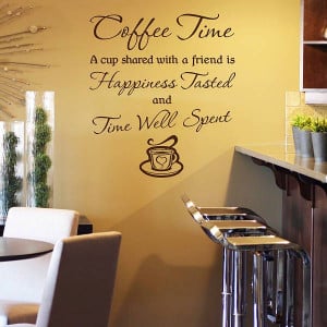 Coffee Time' Wall Sticker Quote www.notonthehighstreet.com