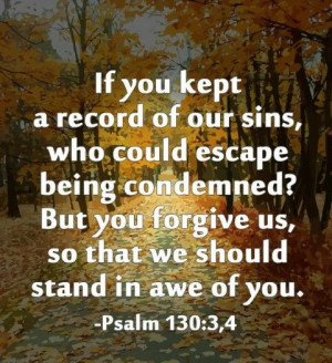 We should stand in awe of God.