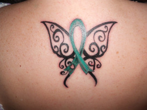 tattoo for my husband - green for liver cancer and organ donor ...