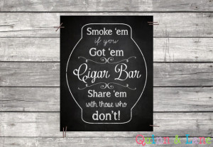 Cigar Bar Chalkboard Sign - Wedding Decor Reception Receiving Guest ...