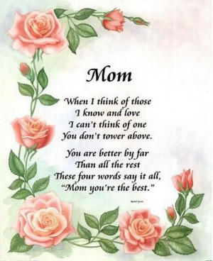 mothers day gift mom poem roses card poster 16 20 with richandframous ...