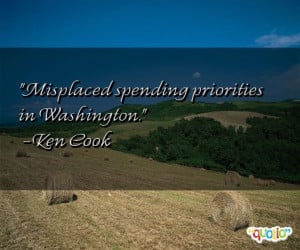Misplaced spending priorities in Washington .