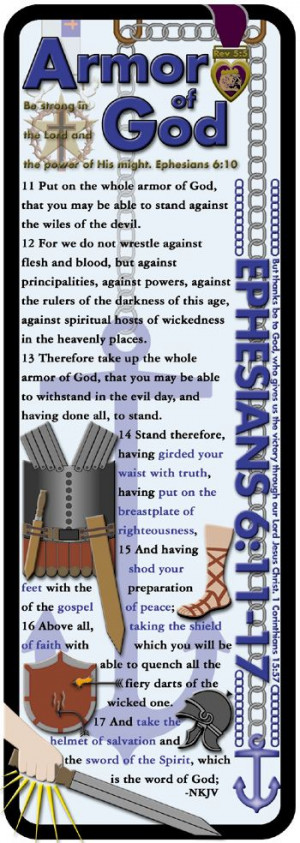 Armor of God printable bookmark