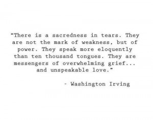 Washington Irving - tears