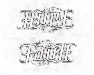 Hope Faith AMBIGRAM by lowlife619